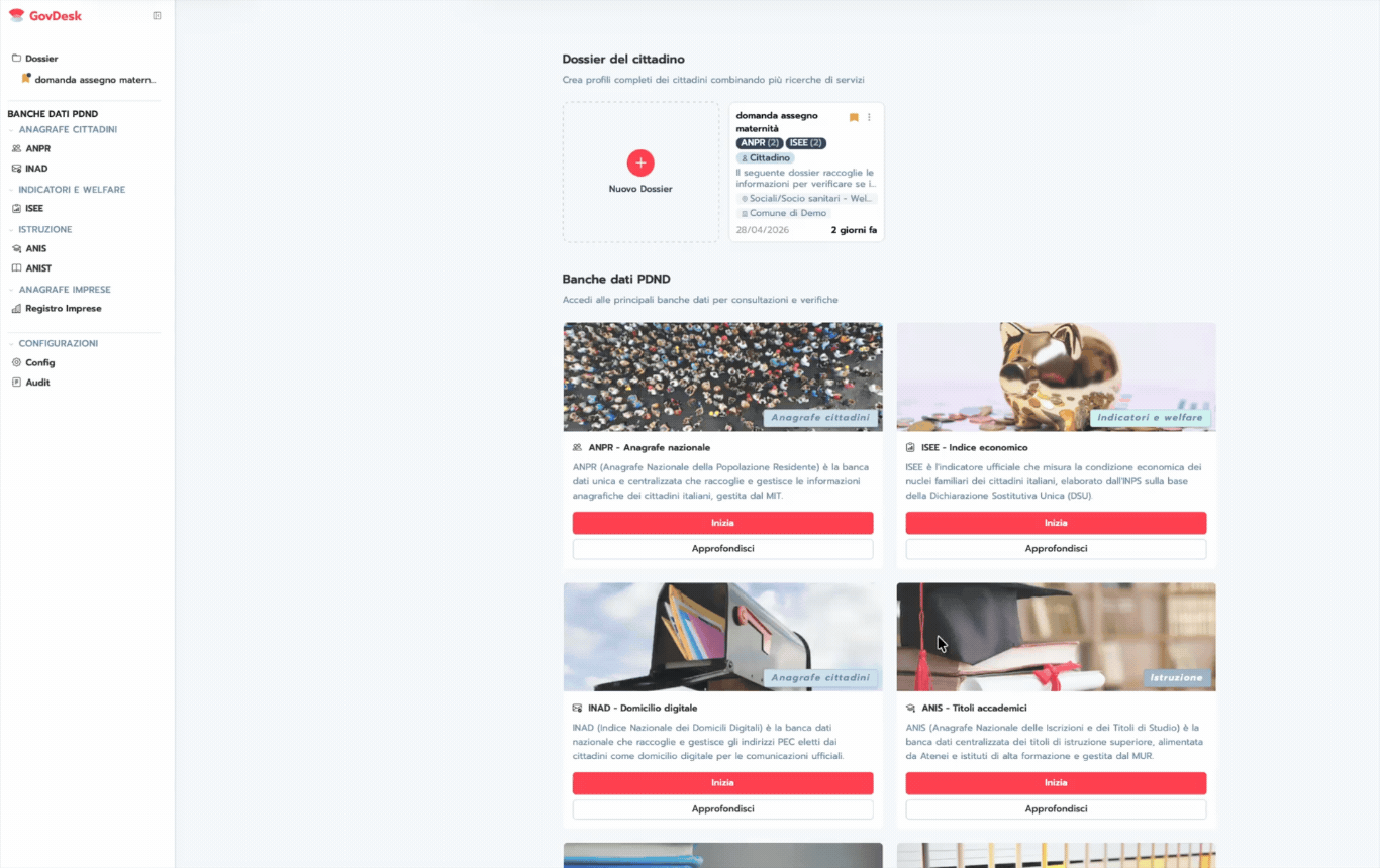 Consultatore delle banche dati della PDND. Il funzionamento di GovDesk